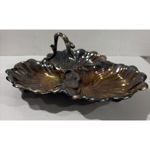 Vintage Silver Plated Three Part Shell Motif Serving Dishby Daniel&Arter England